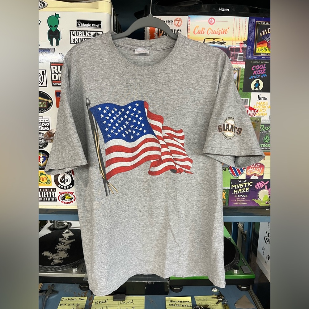 2001 San Francisco Giants USA Flag Tee